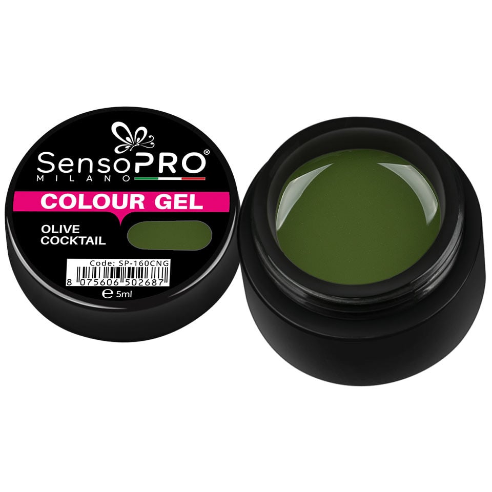 Gel UV Colorat Olive Cocktail 5ml, SensoPRO Milano