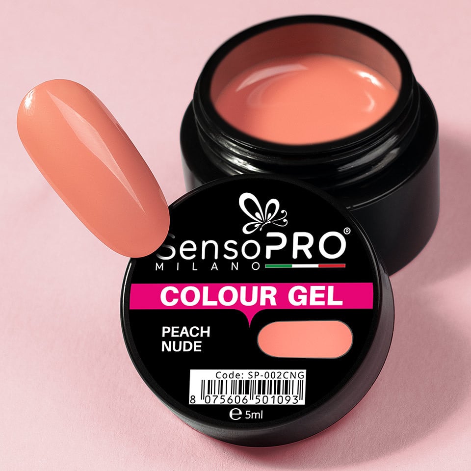 Gel UV Colorat Peach Nude 5ml, SensoPRO Milano - 2 | YEO