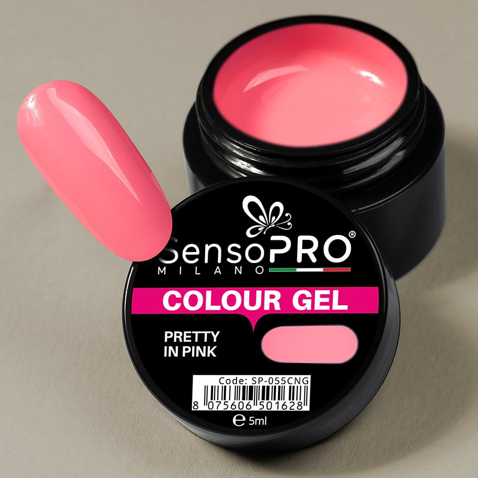 Gel UV Colorat Pretty in Pink 5ml, SensoPRO Milano - 2 | YEO