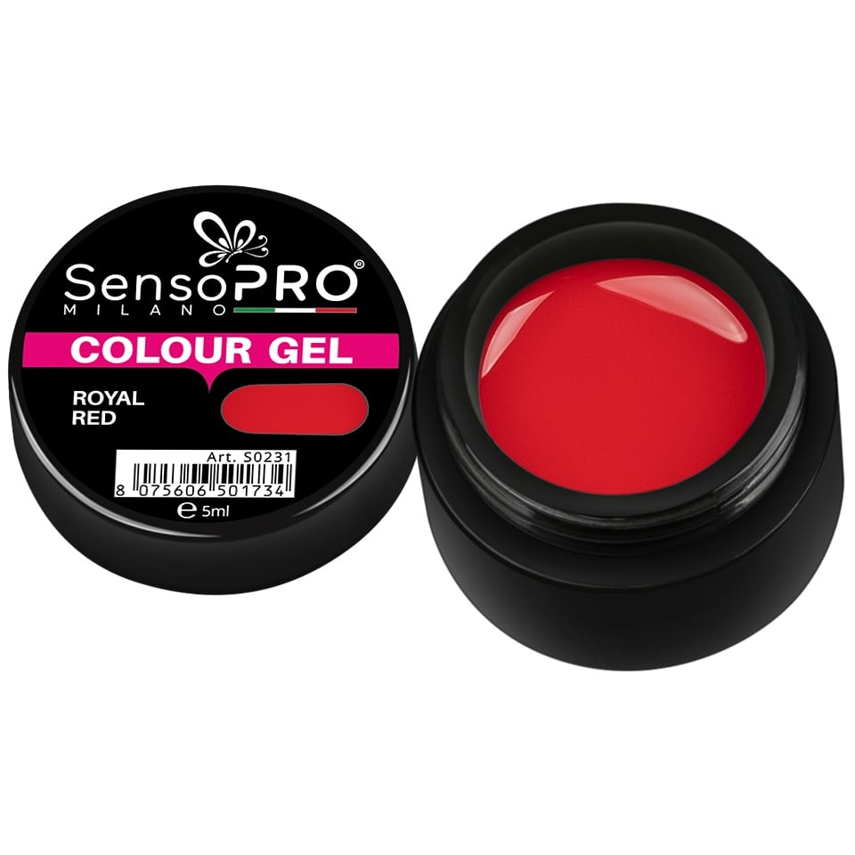 Gel UV Colorat Royal Red 5ml, SensoPRO Milano