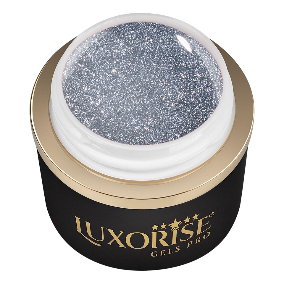 Gel UV Constructie Unghii RevoFlex Disco LUXORISE 15ml, Luxe Silver