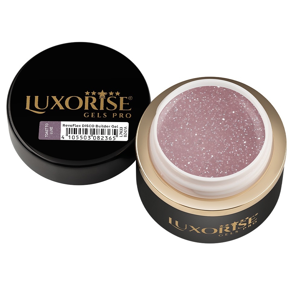 Gel UV Constructie Unghii RevoFlex Disco LUXORISE 15ml, Toast to Luxe - 1 | YEO