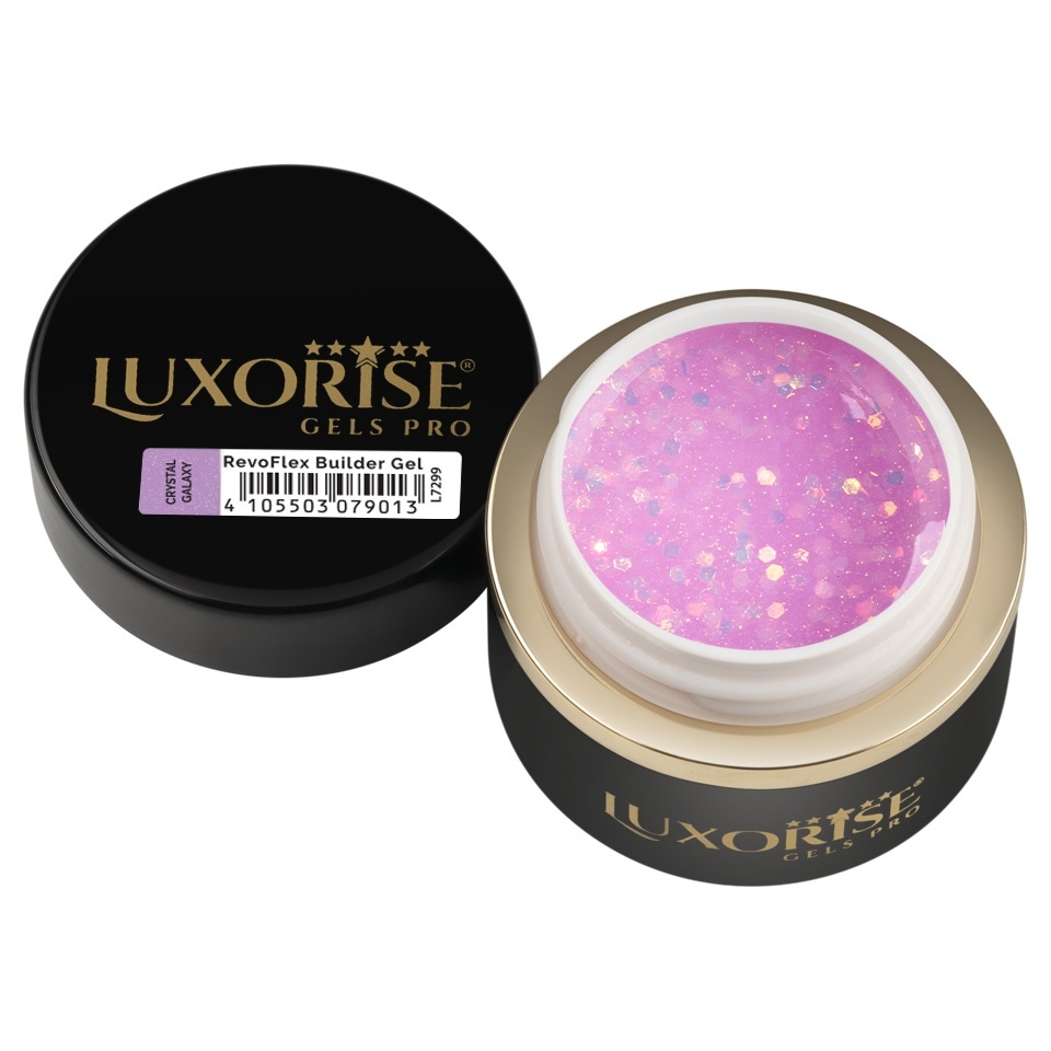 Gel UV Constructie Unghii RevoFlex LUXORISE 15ml, Crystal Galaxy - 2 | YEO