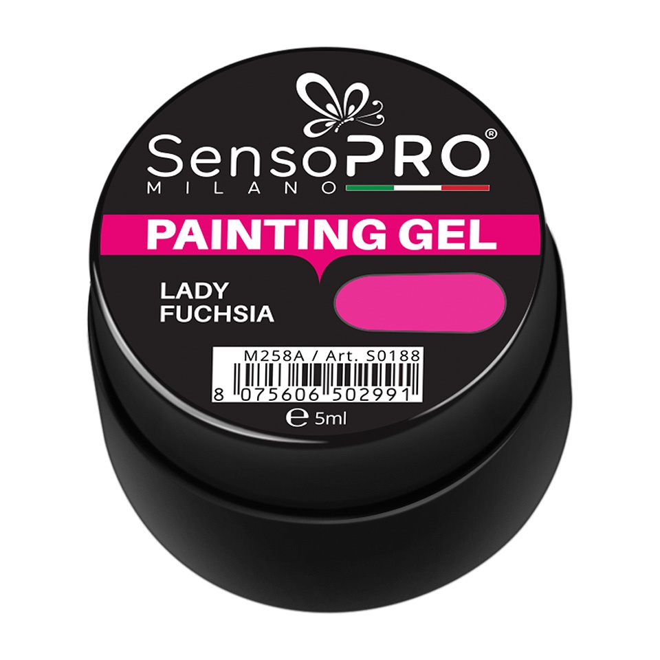 Gel UV Pictura Unghii Lady Fuchsia 5ml, SensoPRO Milano - 2 | YEO