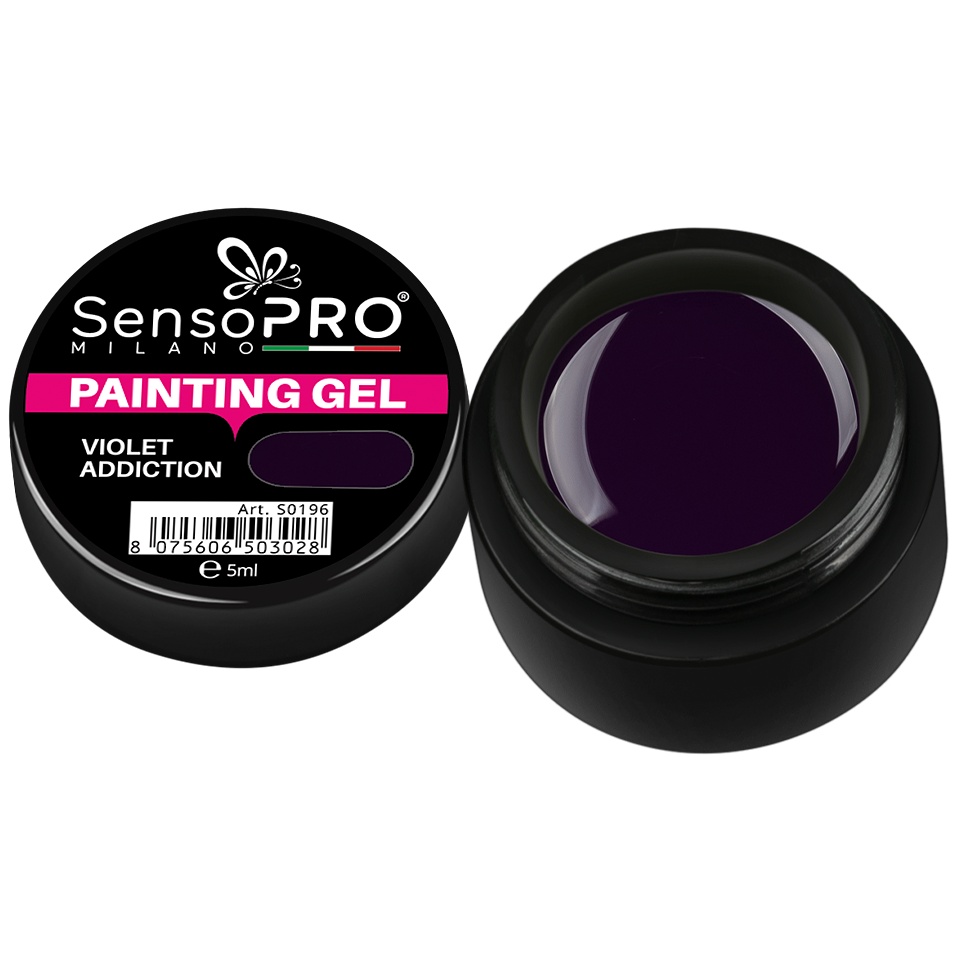 Gel UV Pictura Unghii Violet Addiction 5ml, SensoPRO Milano - 2 | YEO