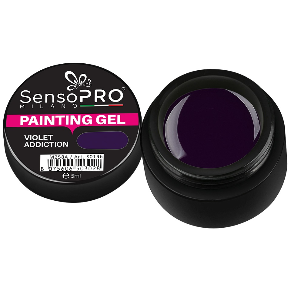 Gel UV Pictura Unghii Violet Addiction 5ml, SensoPRO Milano - 1 | YEO
