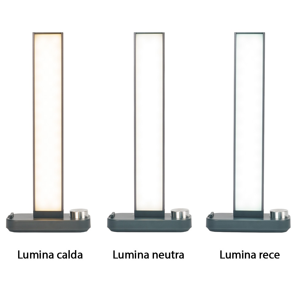 Lampa LED Profesionala Manichiura / Cosmetica LUXORISE StellarFrame PRO, Titanium Silver LUXORISE