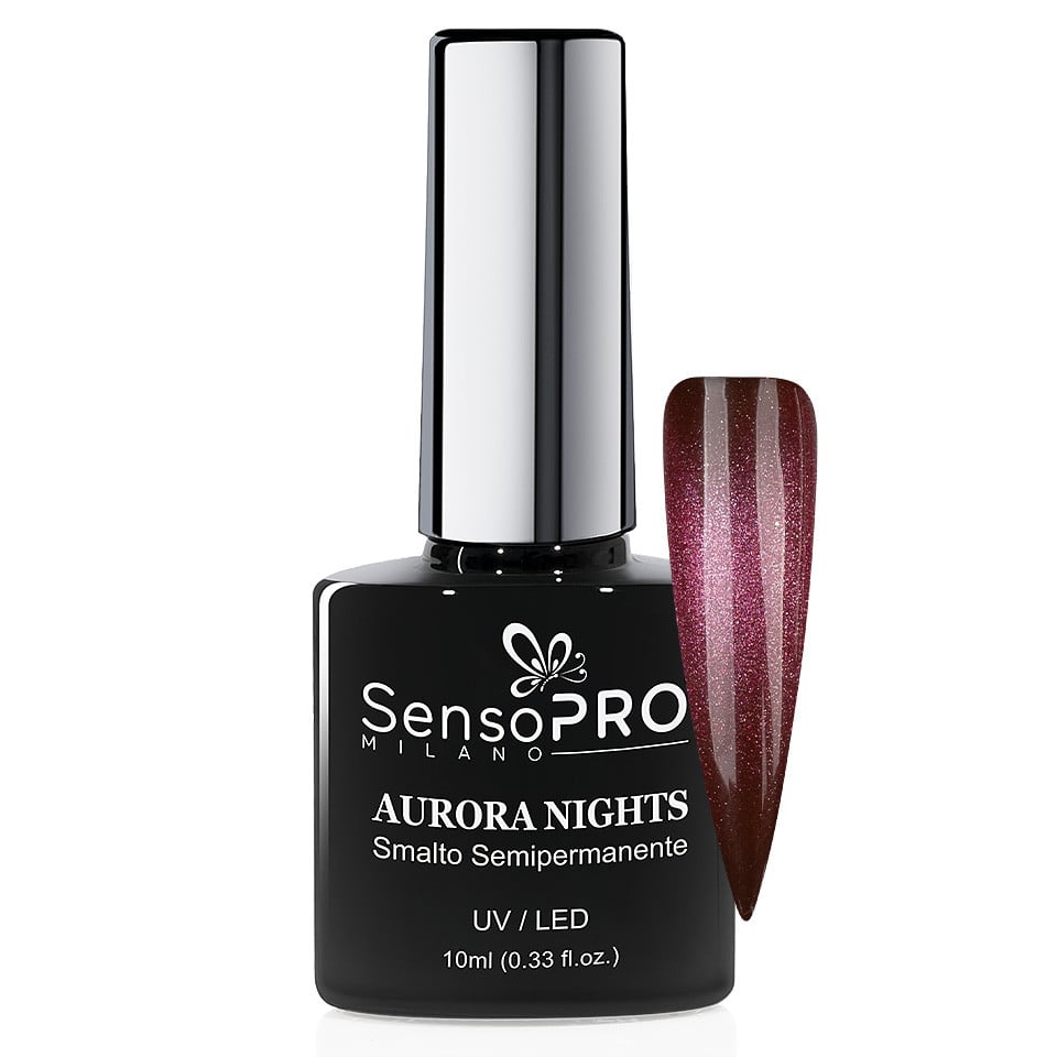 Oja Semipermanenta Aurora Nights SensoPRO Milano 10ml, Arctic Rose 25