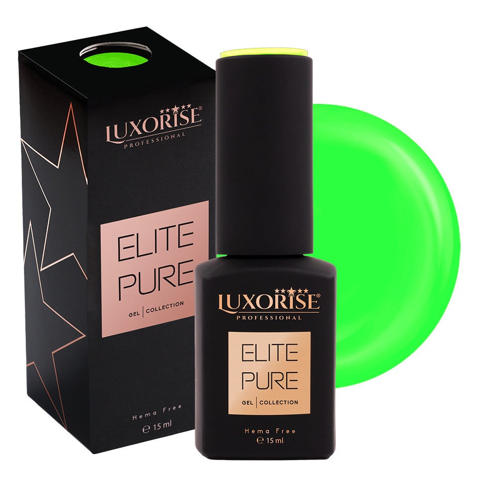 Oja Semipermanenta Hema Free LUXORISE ELITE PURE- Fluorescent Green, 15ml