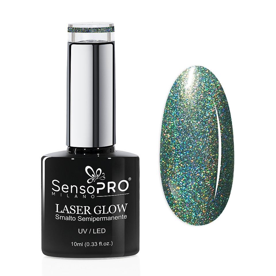 Oja Semipermanenta Holografica Laser Glow SensoPRO Milano 10ml, Cosmic Diamonds #04 - 2 | YEO