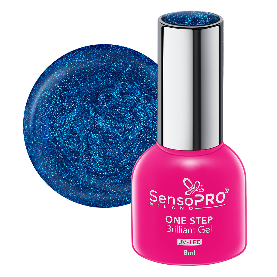 Oja Semipermanenta One Step Brilliant Gel SensoPRO Milano 8ml, Blue Diamond #79