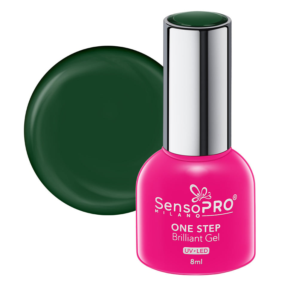 Oja Semipermanenta One Step Brilliant Gel SensoPRO Milano 8ml, Couture Green #59