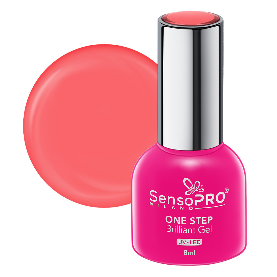 Oja Semipermanenta One Step Brilliant Gel SensoPRO Milano 8ml, Flamingo Rush #109