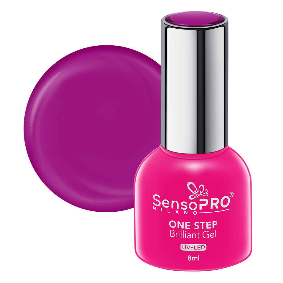 Oja Semipermanenta One Step Brilliant Gel SensoPRO Milano 8ml, Imperial Fuchsia #63