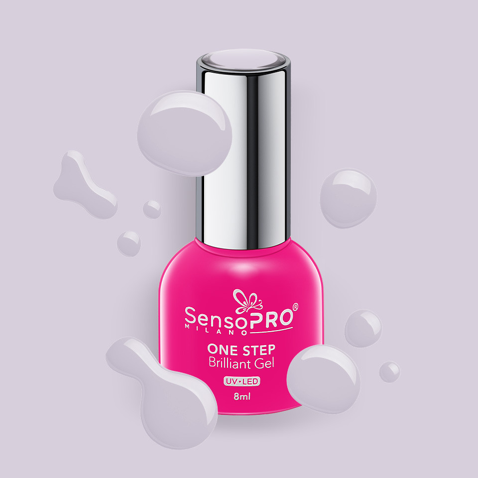 Oja Semipermanenta One Step Brilliant Gel SensoPRO Milano 8ml, Orchid Dream #24 - 1 | YEO