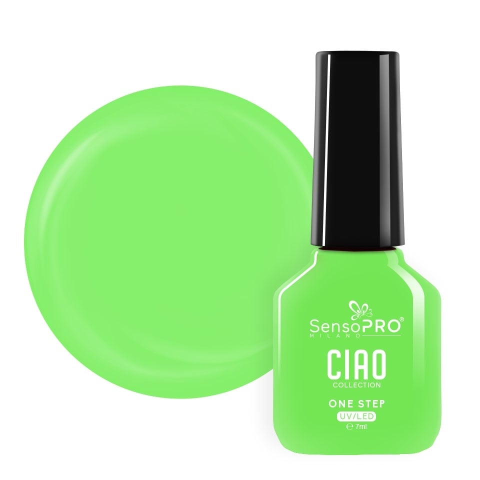 Oja Semipermanenta One Step SensoPRO Milano, CIAO Collection - Electric Green 7ml