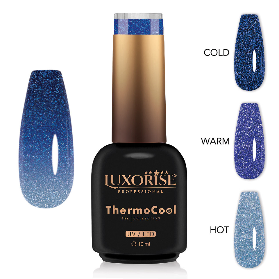 Oja Semipermanenta Termica 3 Culori LUXORISE ThermoCool - Blissful Breeze 10ml