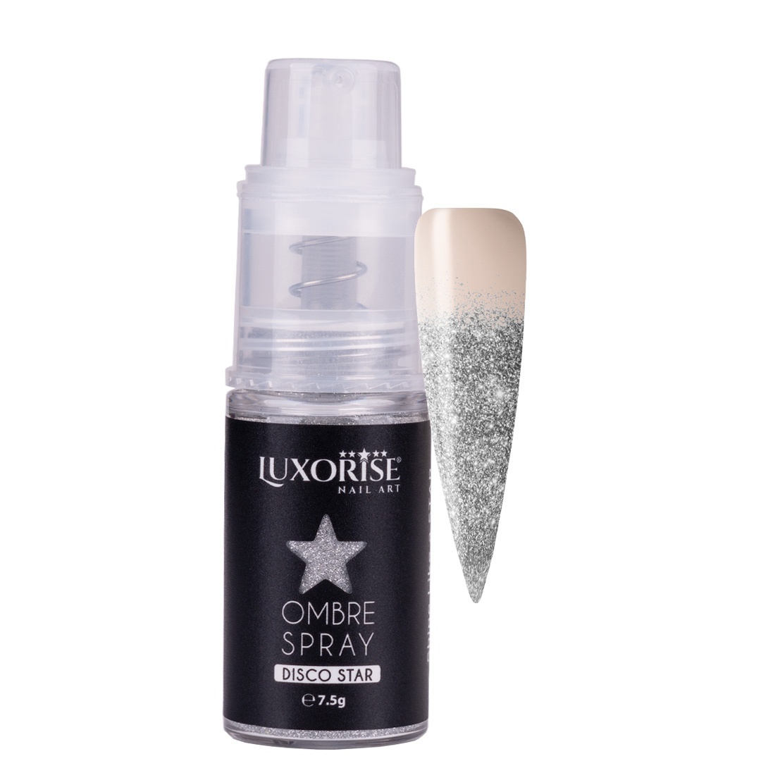 Ombre Spray Nail Art LUXORISE Disco - Silver