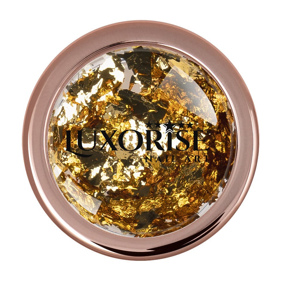 Pigment Unghii Platinum Flake LUXORISE, Gold - 1 | YEO