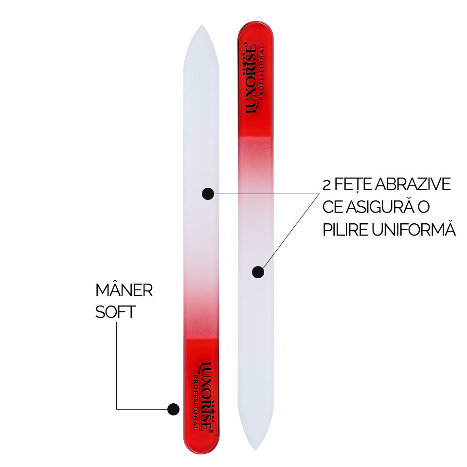 Pila de Sticla Nano Glass File LUXORISE, rosu - 4 | YEO