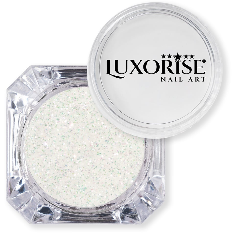 Sclipici Glitter Unghii Pulbere LUXORISE, Silver Blaze - 1 | YEO