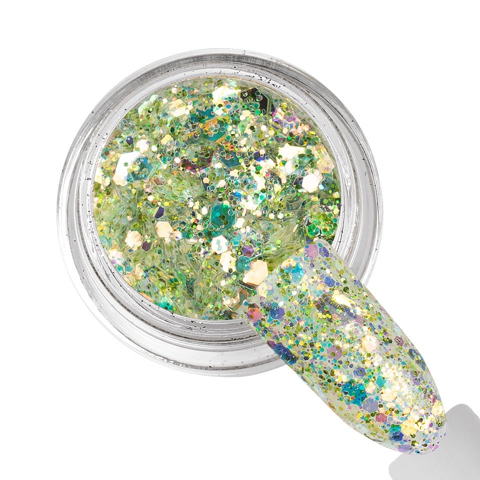 Sclipici Unghii LUXORISE - Sage Sparkle, Holo Glitter Collection - 1 | YEO