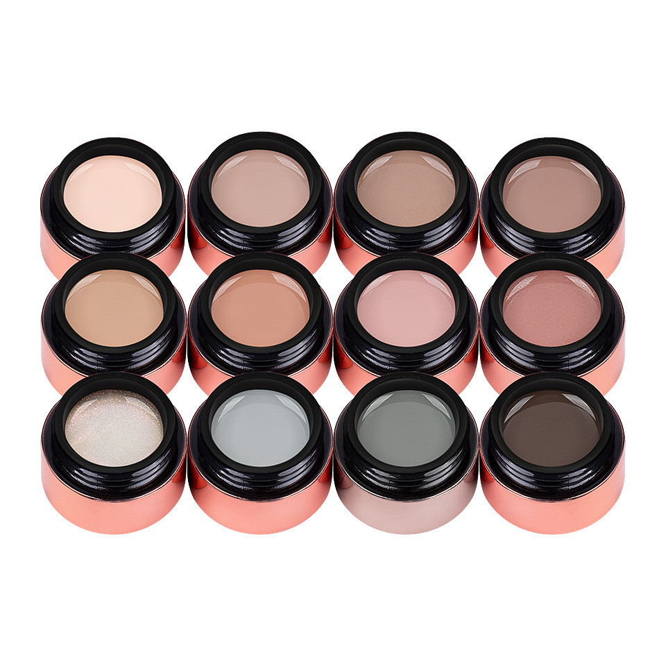 Set 12 Geluri UV Colorate LUXORISE, Redefined Nudes