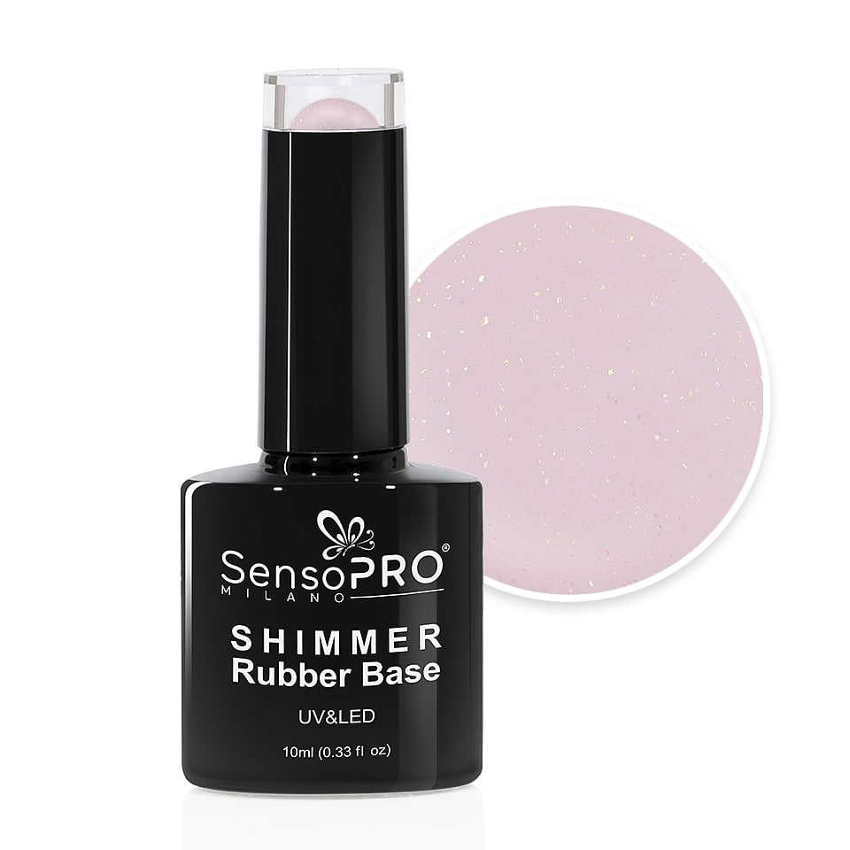 Shimmer Rubber Base SensoPRO Milano - #27 Milk Coffee, 10ml