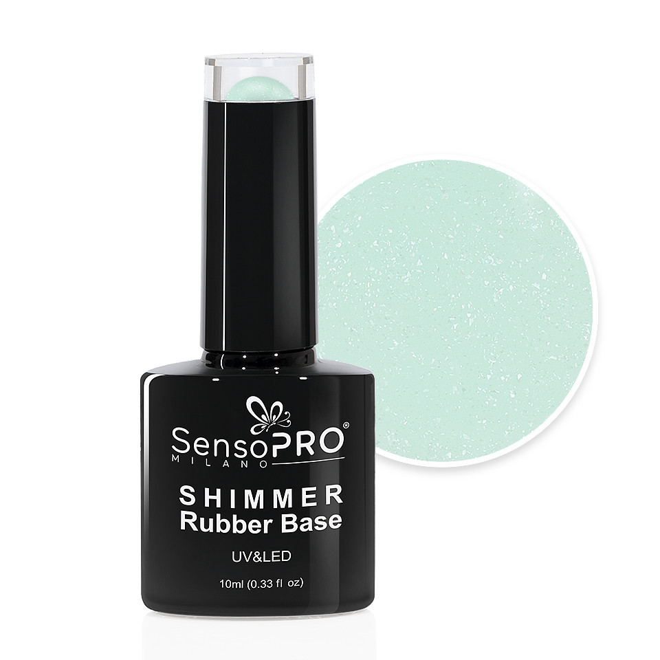 Shimmer Rubber Base SensoPRO Milano - #53 Vanilla Sparkles, 10ml