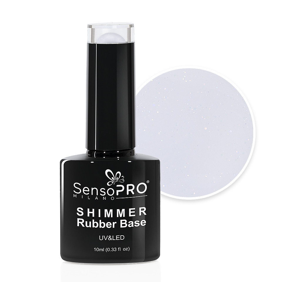 Shimmer Rubber Base SensoPRO Milano - #67 Glimmering Ice, 10ml