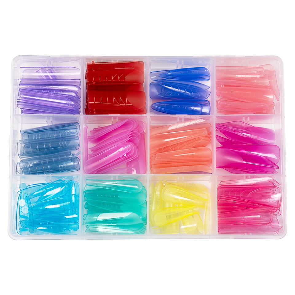 Tipsuri Reutilizabile REVOMAX Color Magic Mix LUXORISE pentru Polygel si Gel, 288 buc - 2 | YEO