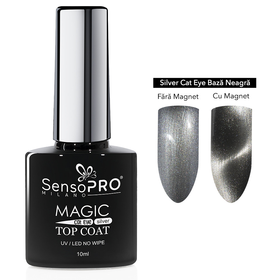 Top Coat Cat Eye SensoPRO Milano 10ml, Silver - 1 | YEO