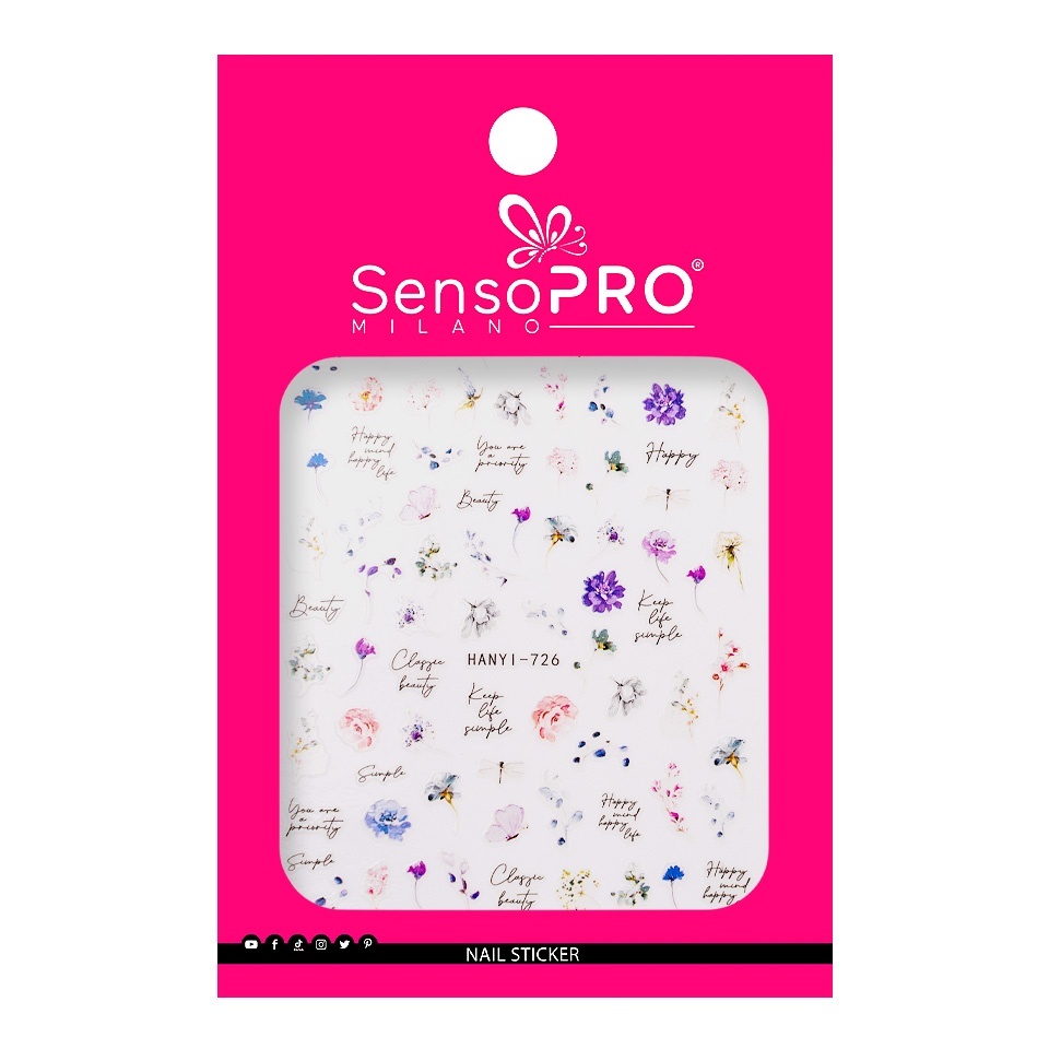 Abtibild Unghii SensoPRO Milano - Happy Blooms - 1 | YEO