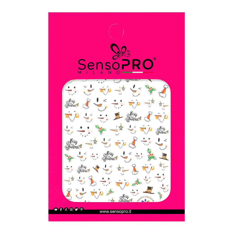 Abtibild Unghii SensoPRO Milano, Merry Snowmen R109 - 2 | YEO