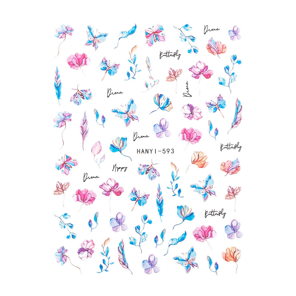 Abtibilduri Unghii SensoPRO Milano Flower Trance, model HANYI-593 - 1 | YEO