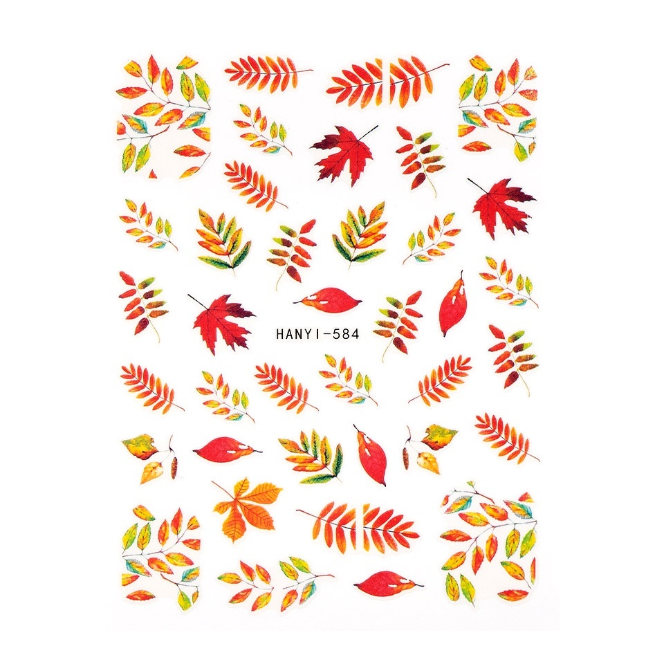 Abtibilduri Unghii SensoPRO Milano Leaf Mania, model HANYI-584