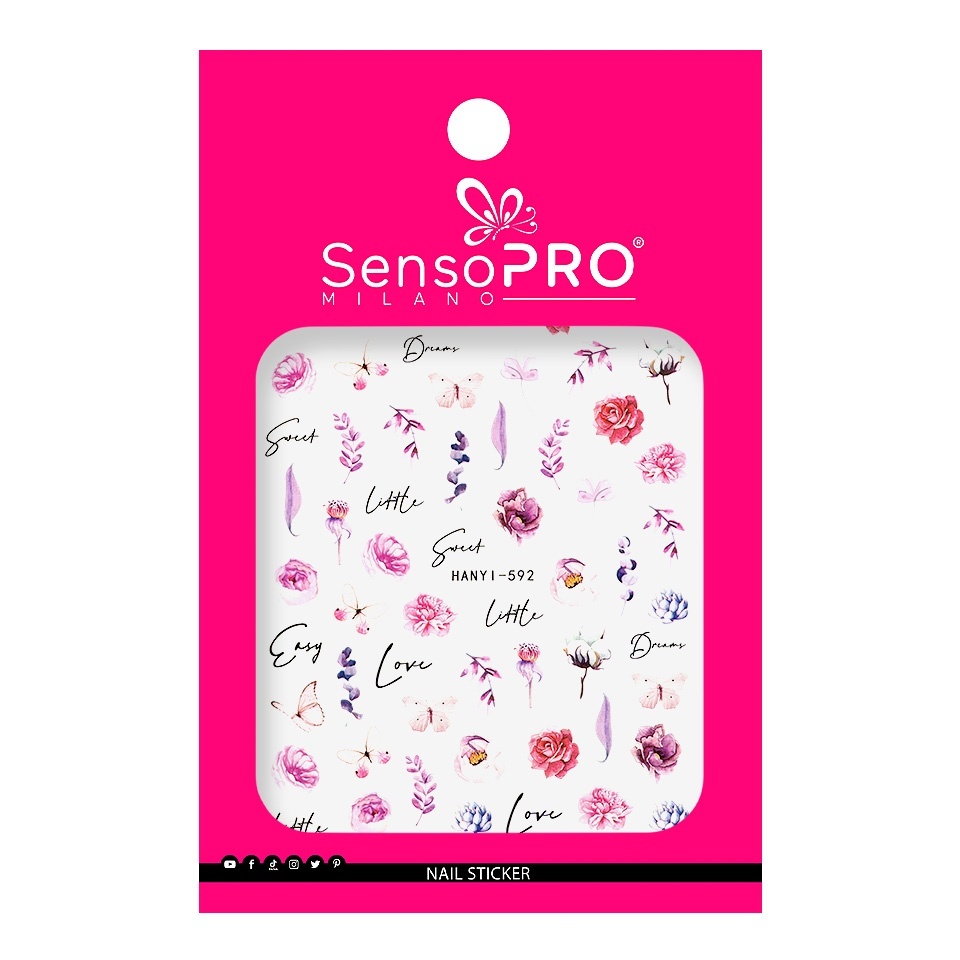Abtibilduri Unghii SensoPRO Milano Miss Bliss, model HANYI-592 - 1 | YEO