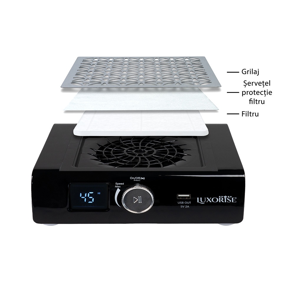 Aspirator Praf Unghii 85W AirMatrix PRO - LUXORISE, Black - 3 | YEO