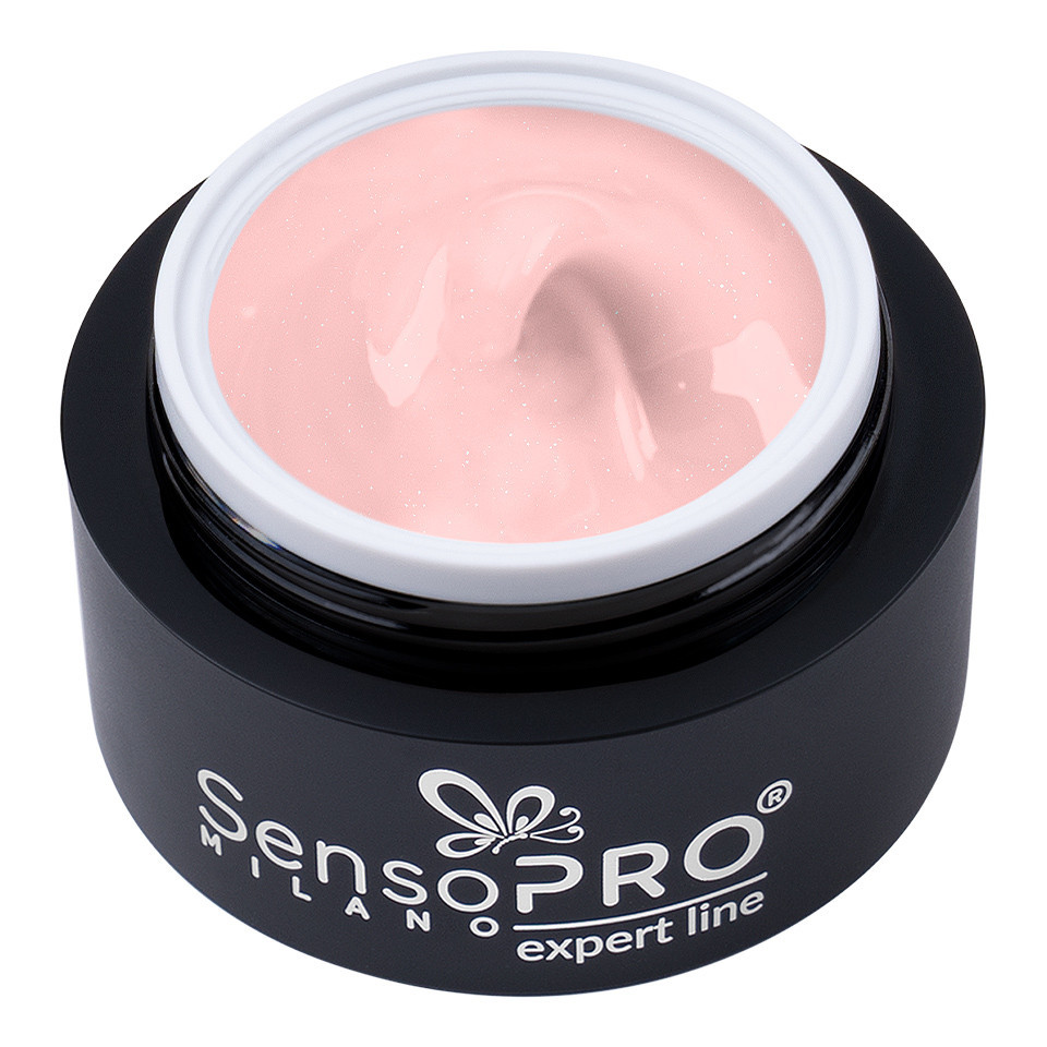 Gel Constructie Unghii Expert Line SensoPRO Milano - Shimmer Old Rose 15ml