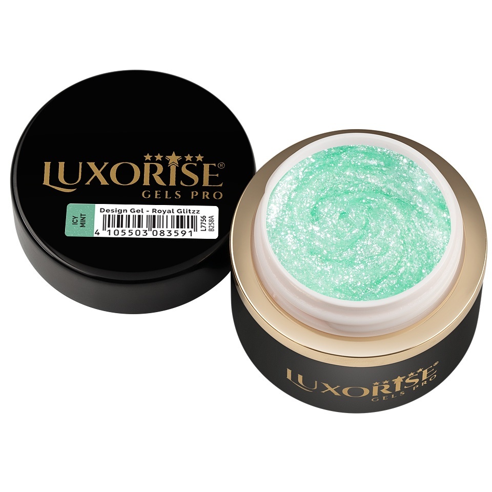 Gel Design 3D LUXORISE - Royal Glitz, Icy Mint 5ml - 1 | YEO