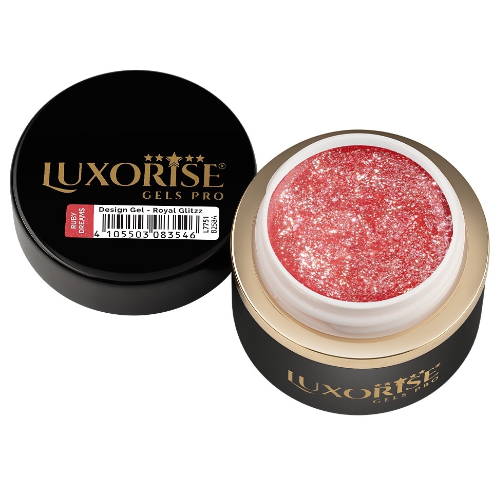 Gel Design 3D LUXORISE - Royal Glitz, Ruby Dreams 5ml - 1 | YEO