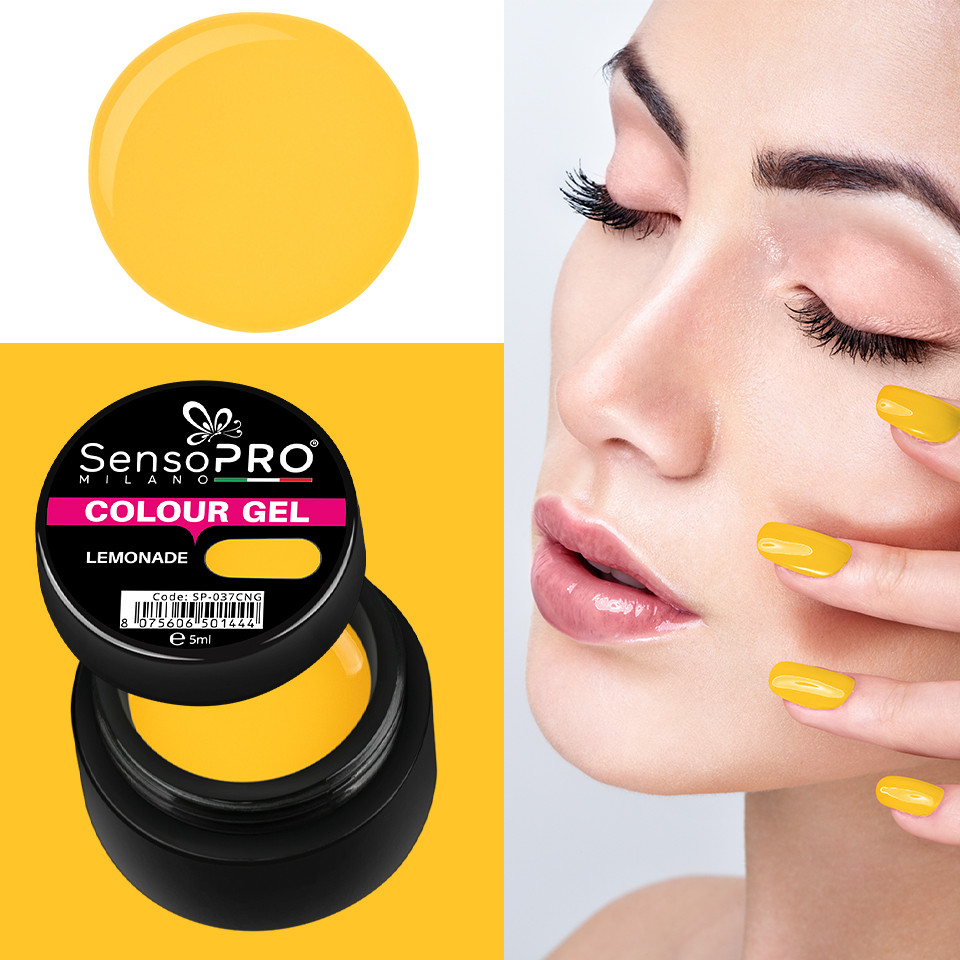 Gel UV Colorat Lemonade 5ml, SensoPRO Milano - 3 | YEO