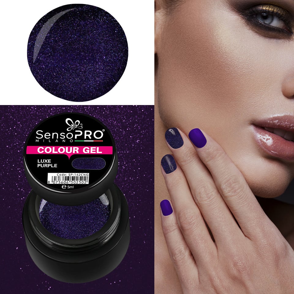 Gel UV Colorat Luxe Purple 5ml, SensoPRO Milano - 2 | YEO