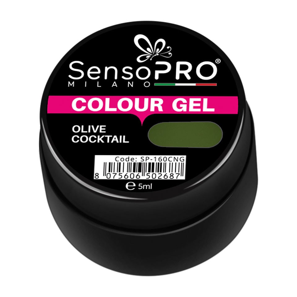 Gel UV Colorat Olive Cocktail 5ml, SensoPRO Milano - 1 | YEO