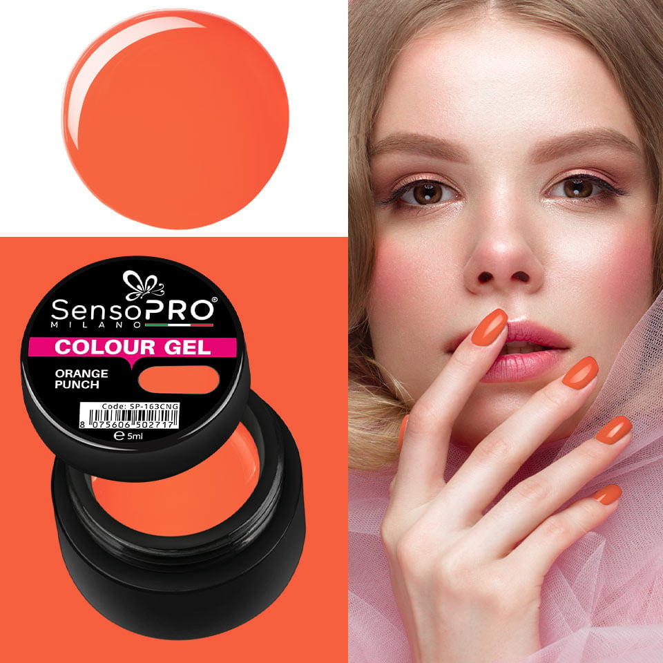 Gel UV Colorat Orange Punch 5ml, SensoPRO Milano - 2 | YEO