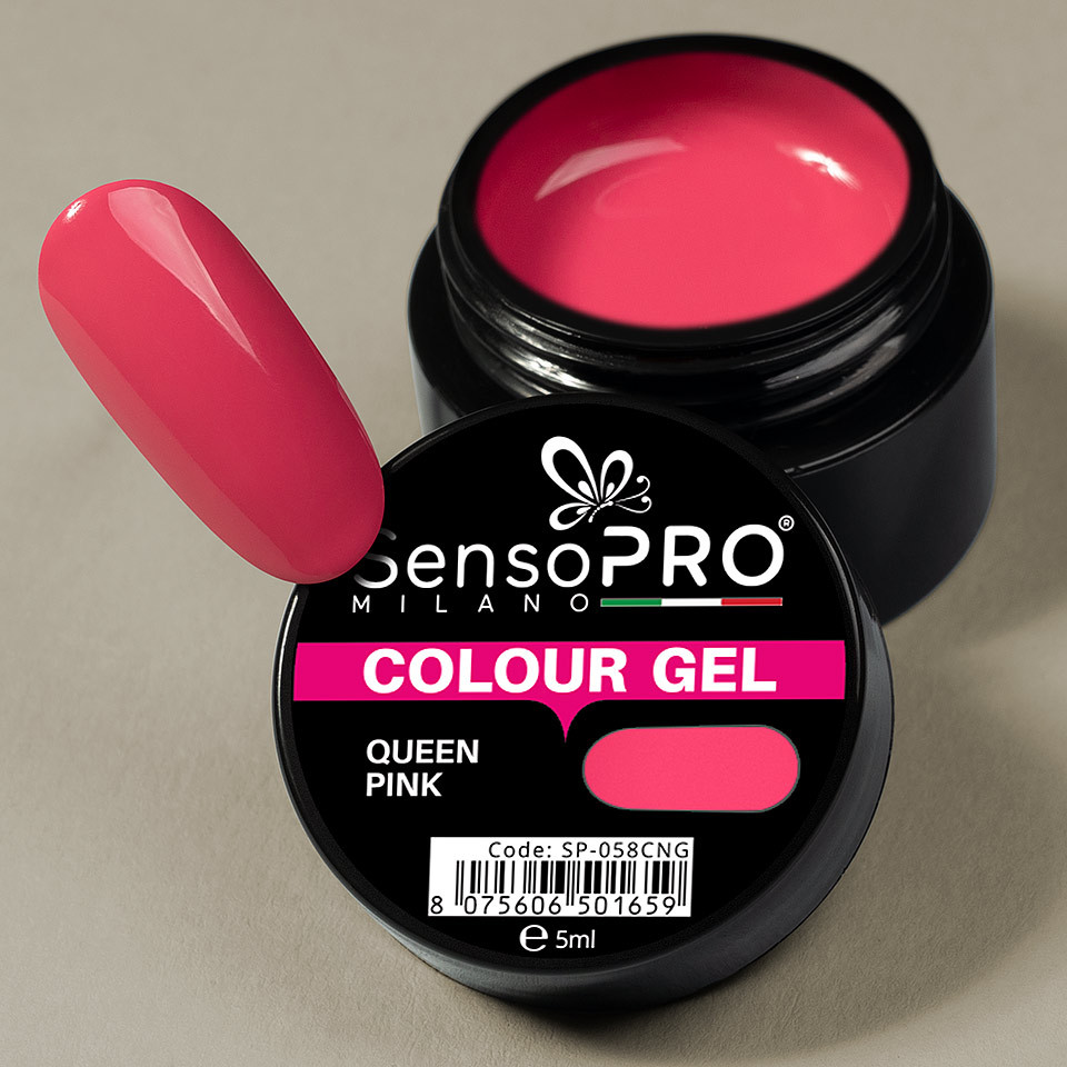 Gel UV Colorat Queen Pink 5ml, SensoPRO Milano - 2 | YEO