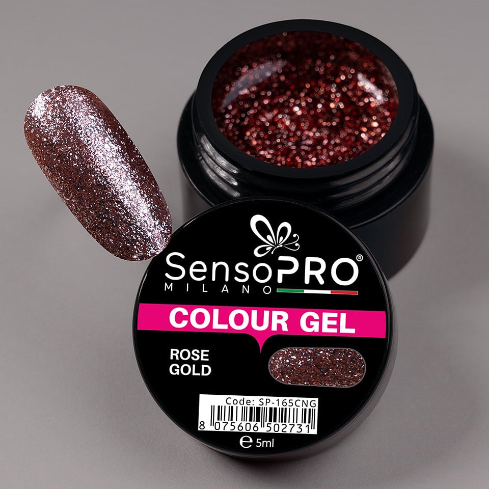 Gel UV Colorat Rose Gold 5ml, SensoPRO Milano - 3 | YEO