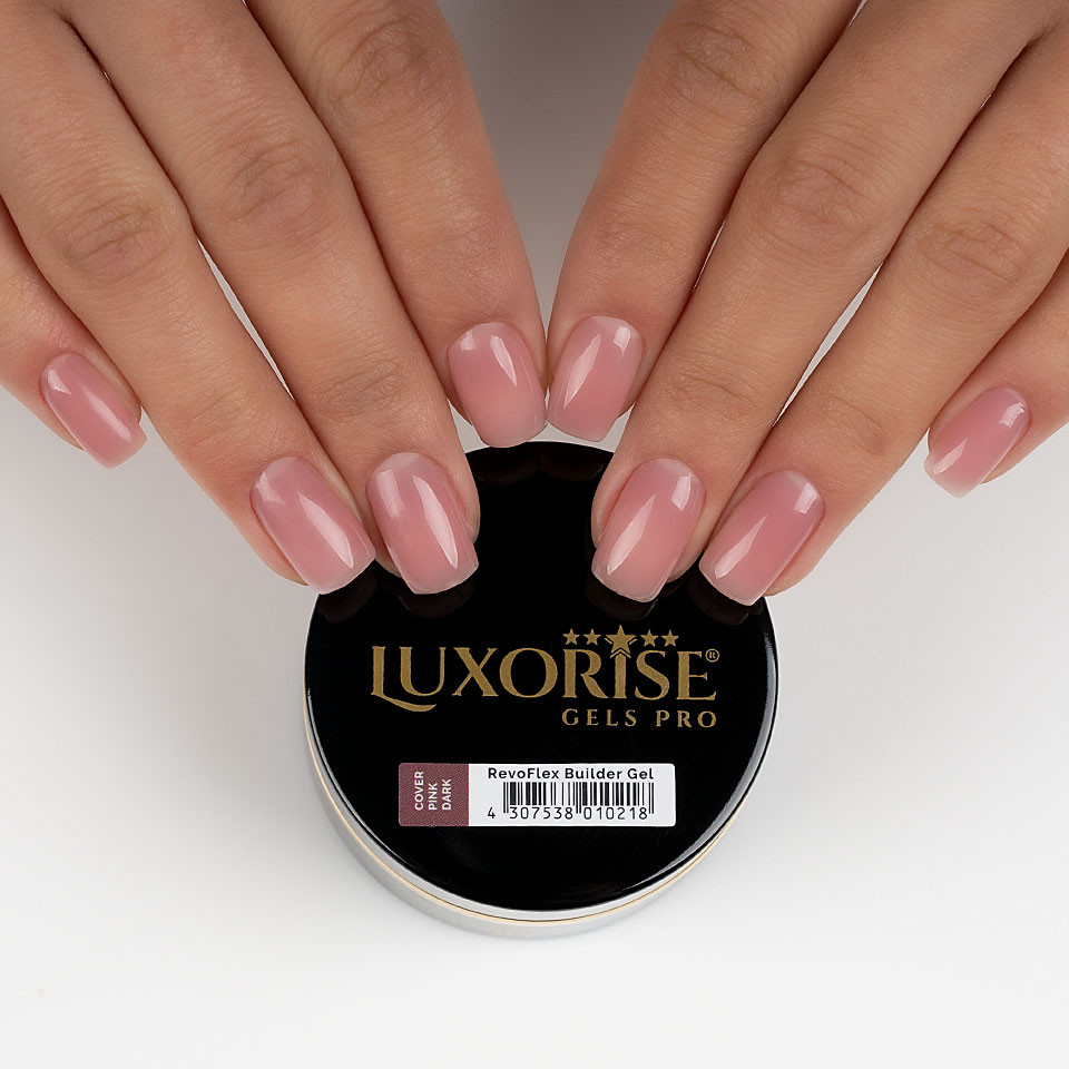 Gel UV Constructie Unghii RevoFlex LUXORISE 15ml, Cover Pink - Dark - 3 | YEO