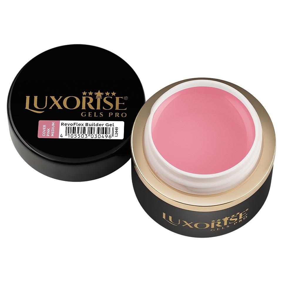 Gel UV Constructie Unghii RevoFlex LUXORISE 15ml, Cover Pink - Medium - 2 | YEO