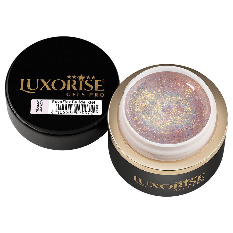 Gel UV Constructie Unghii RevoFlex LUXORISE 15ml, Glassy Galaxy - 1 | YEO